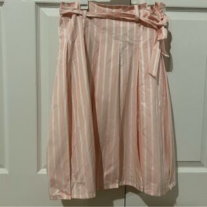 Express Pink and White Striped Skirt Size 4 NWT